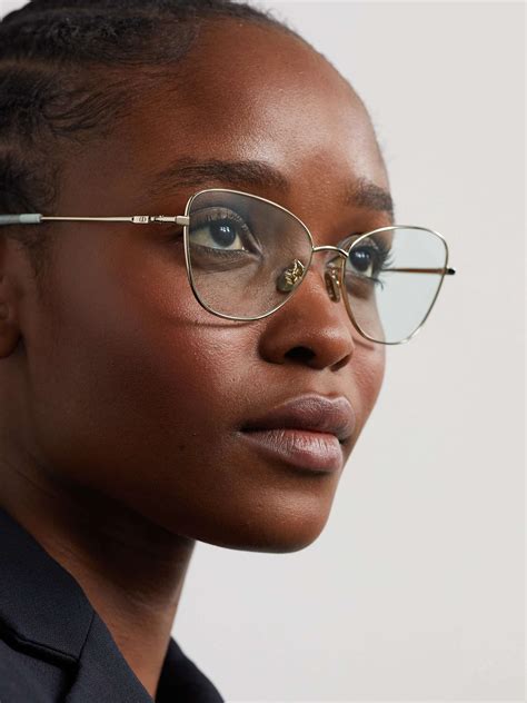 dior glasses gold frame